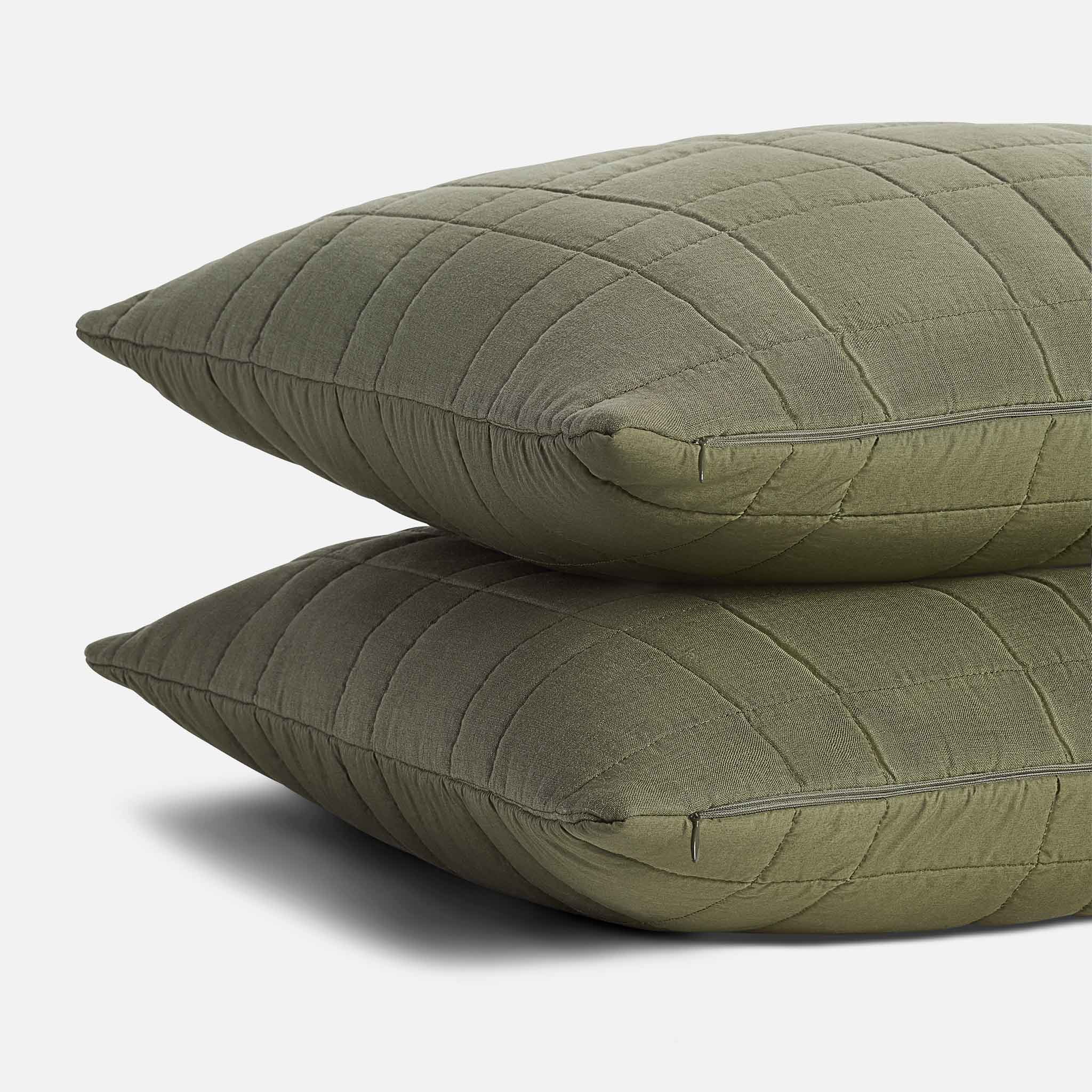 Washed European Linen Quilted Sham Set - Last Call - Image 11