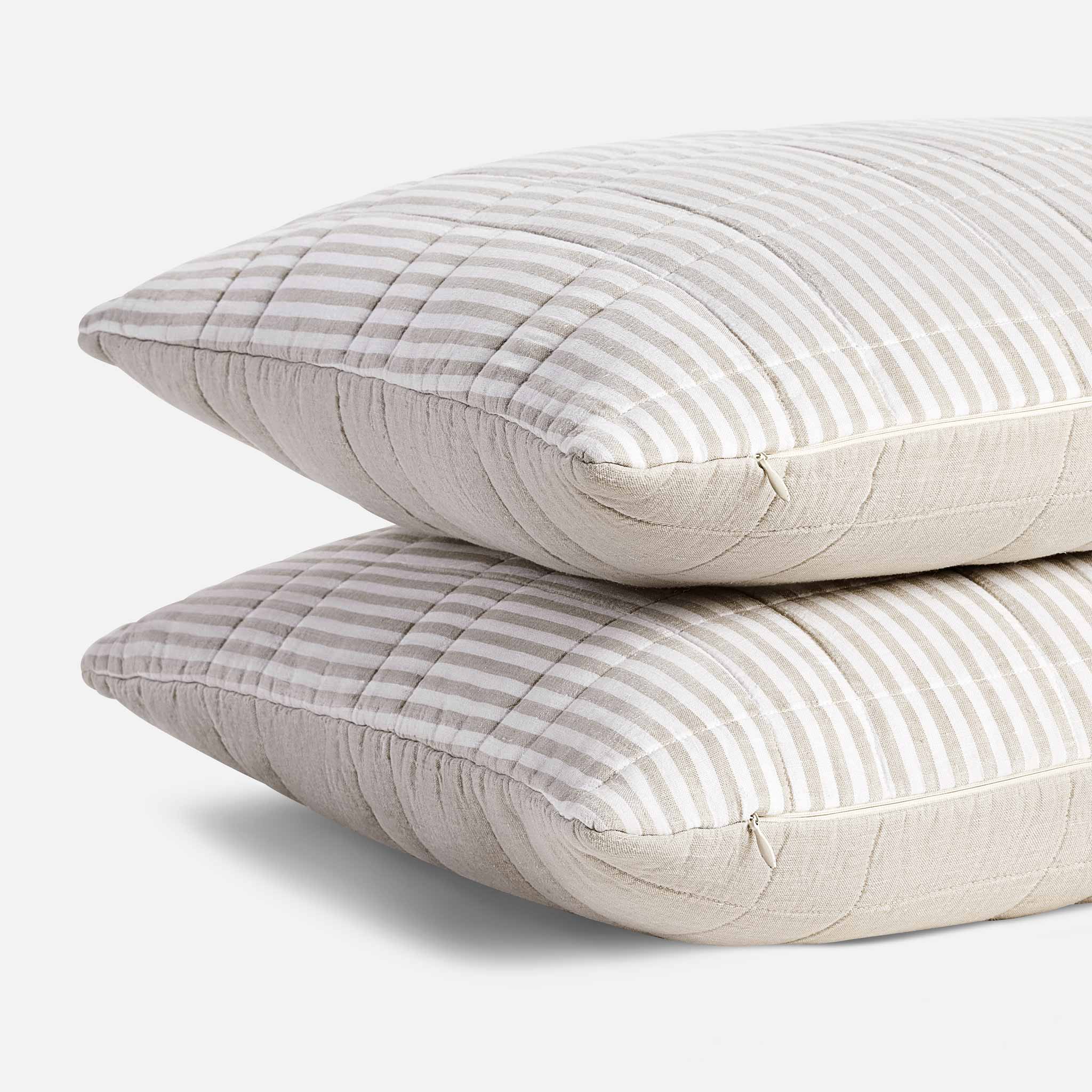 Washed European Linen Quilted Sham Set - Last Call - Image 15