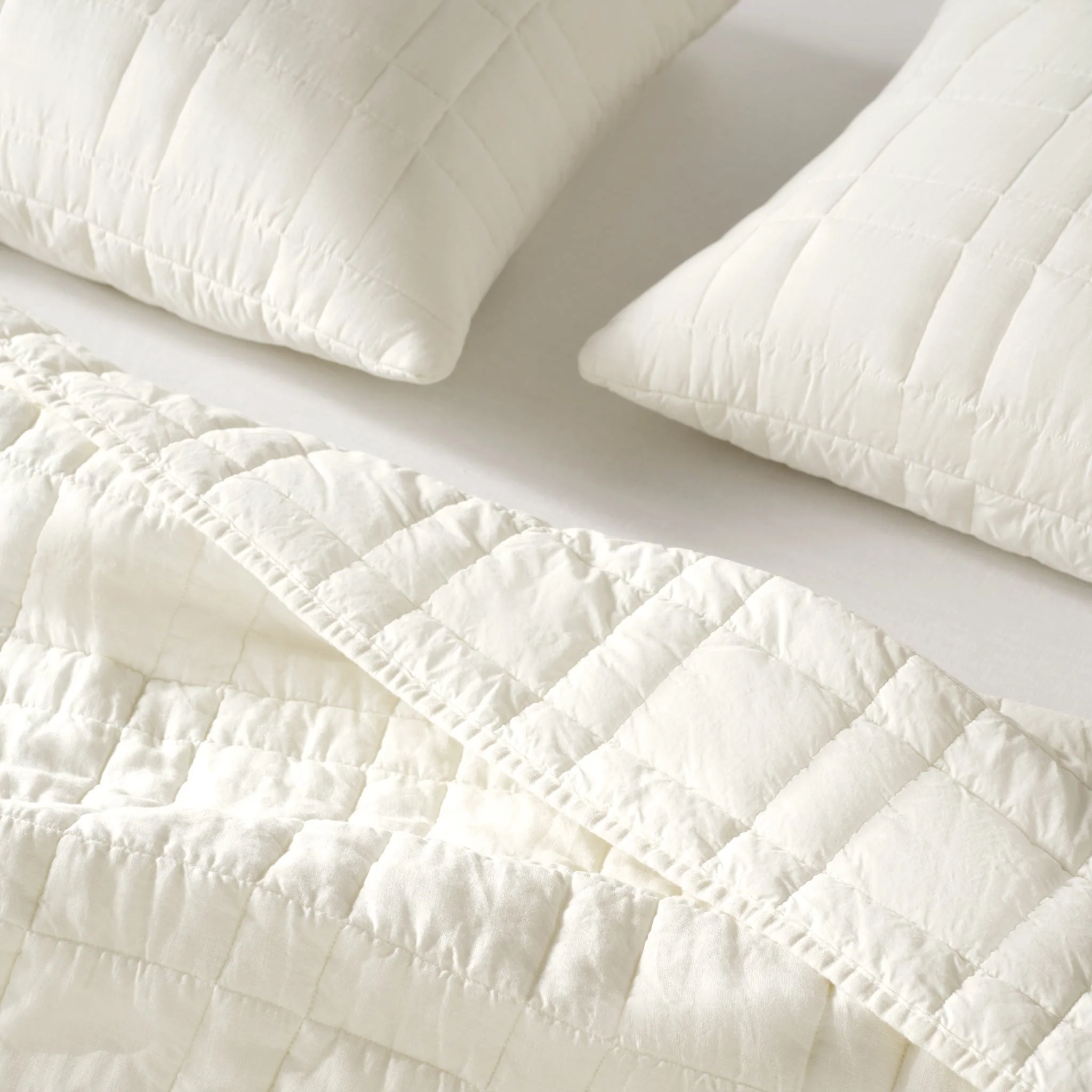 Washed European Linen Quilted Sham Set - Last Call - Image 4