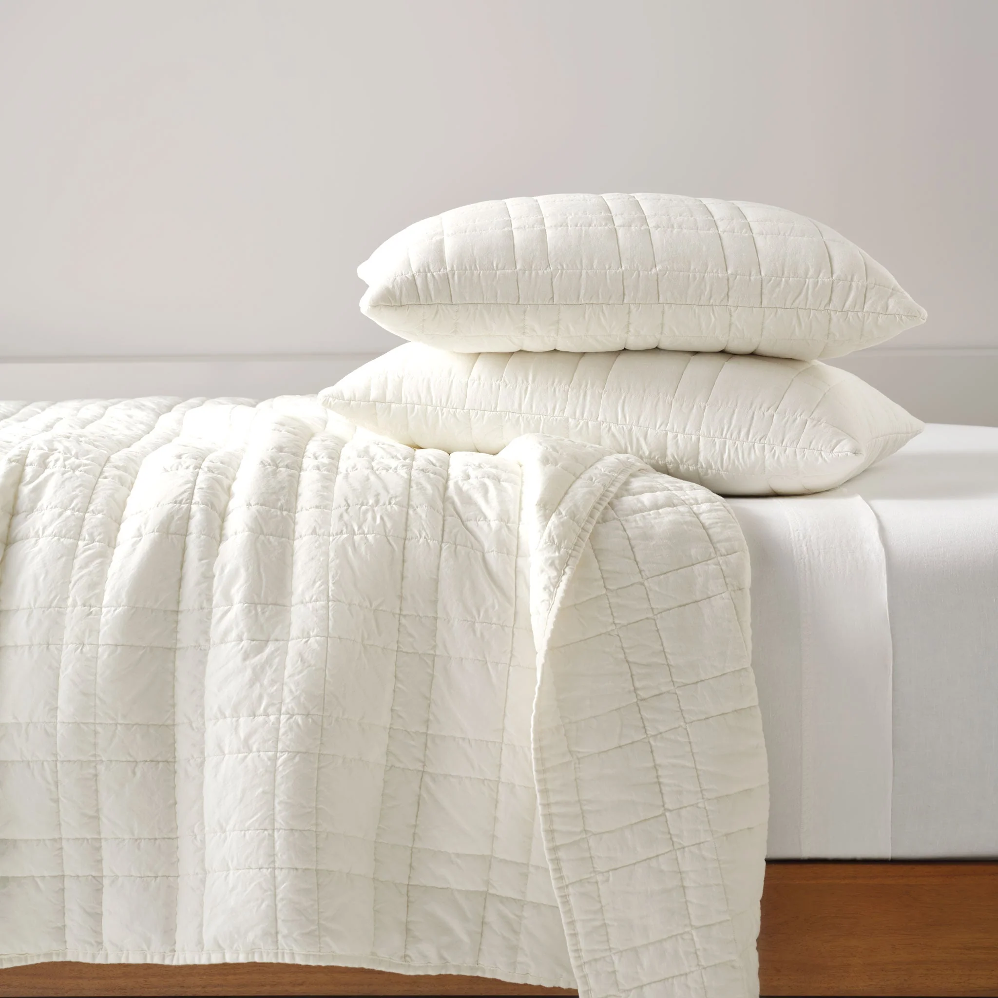 Washed European Linen Quilted Sham Set - Last Call - Image 5