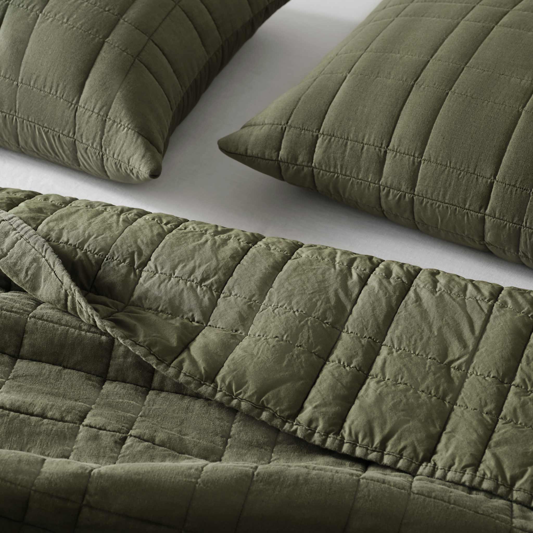 Washed European Linen Quilted Sham Set - Last Call - Image 12