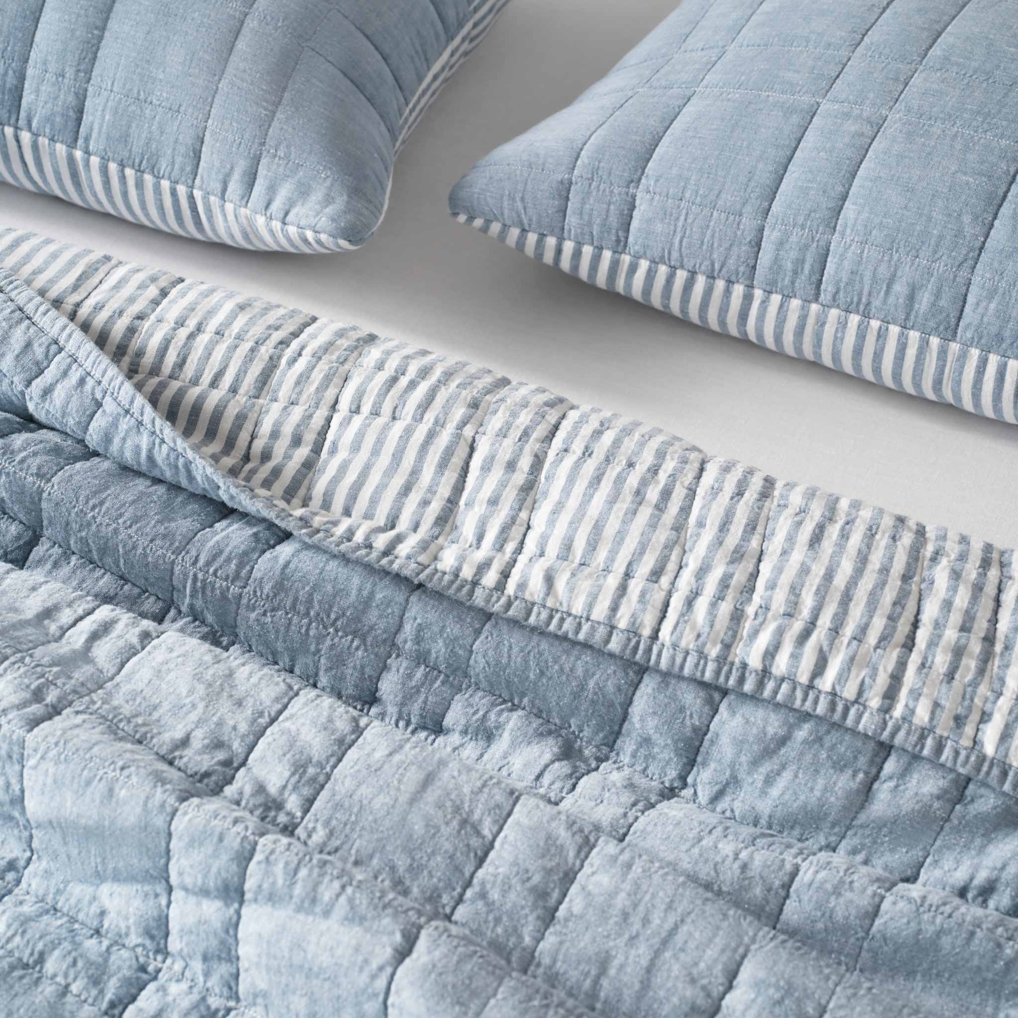 Washed European Linen Quilted Sham Set - Last Call - Image 19