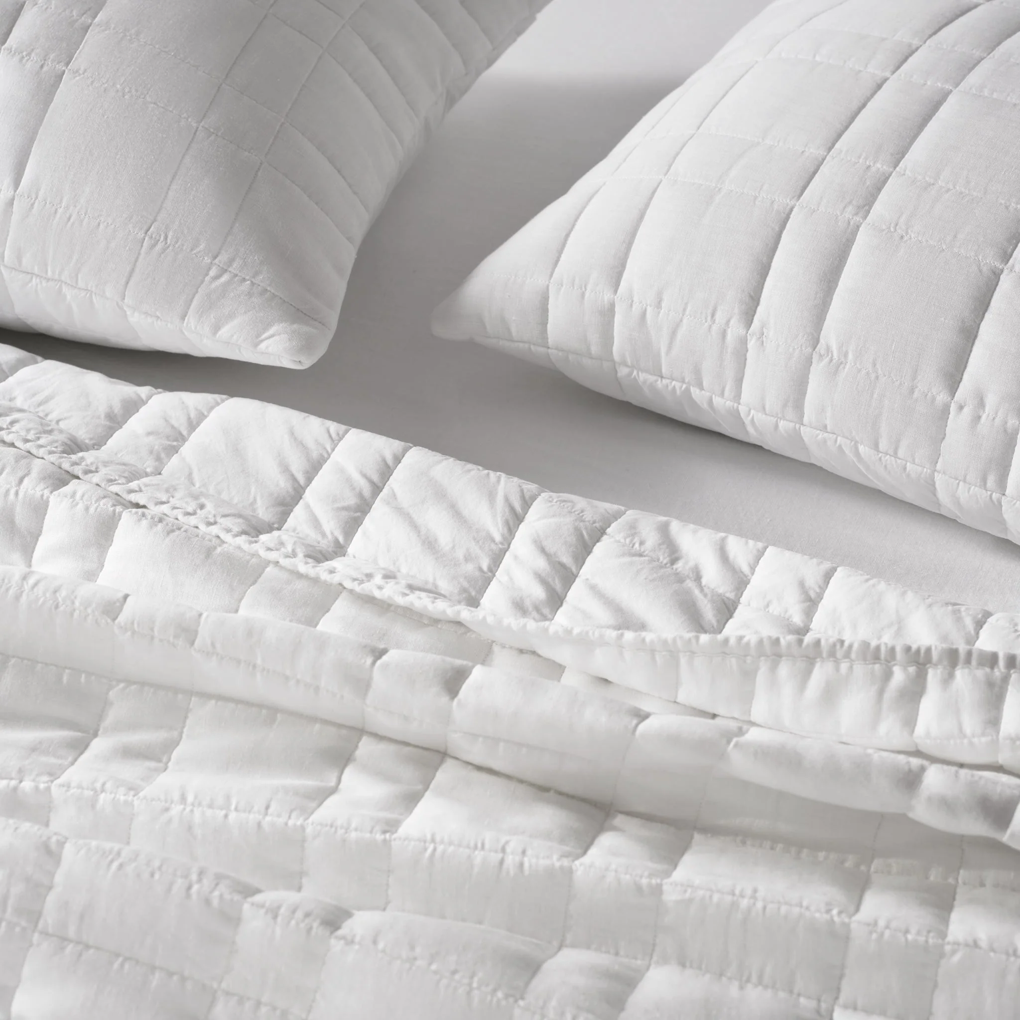 Washed European Linen Quilted Sham Set - Last Call - Image 8