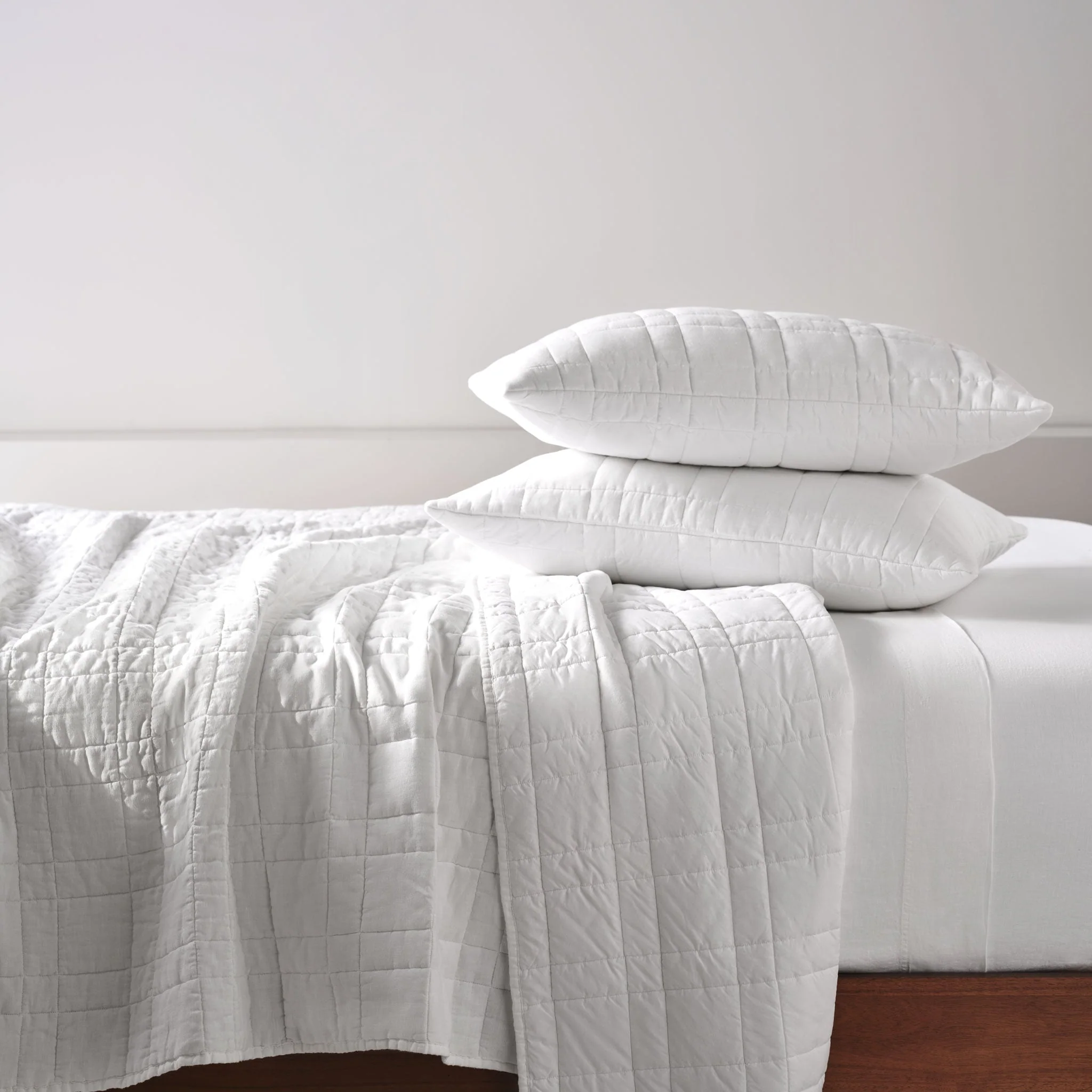 Washed European Linen Quilted Sham Set - Last Call - Image 9