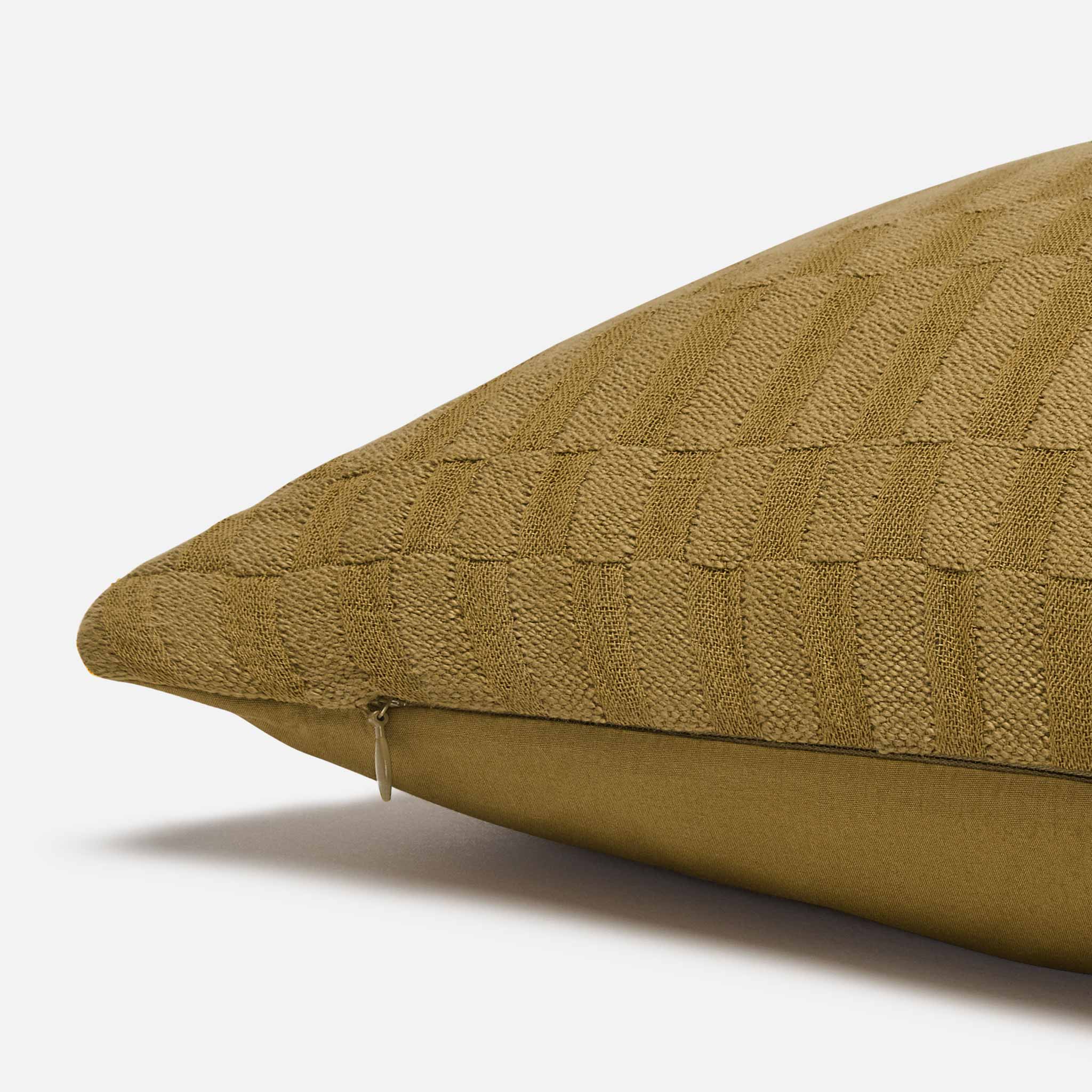 Woven Checkerboard Lumbar Pillow Cover - Image 6