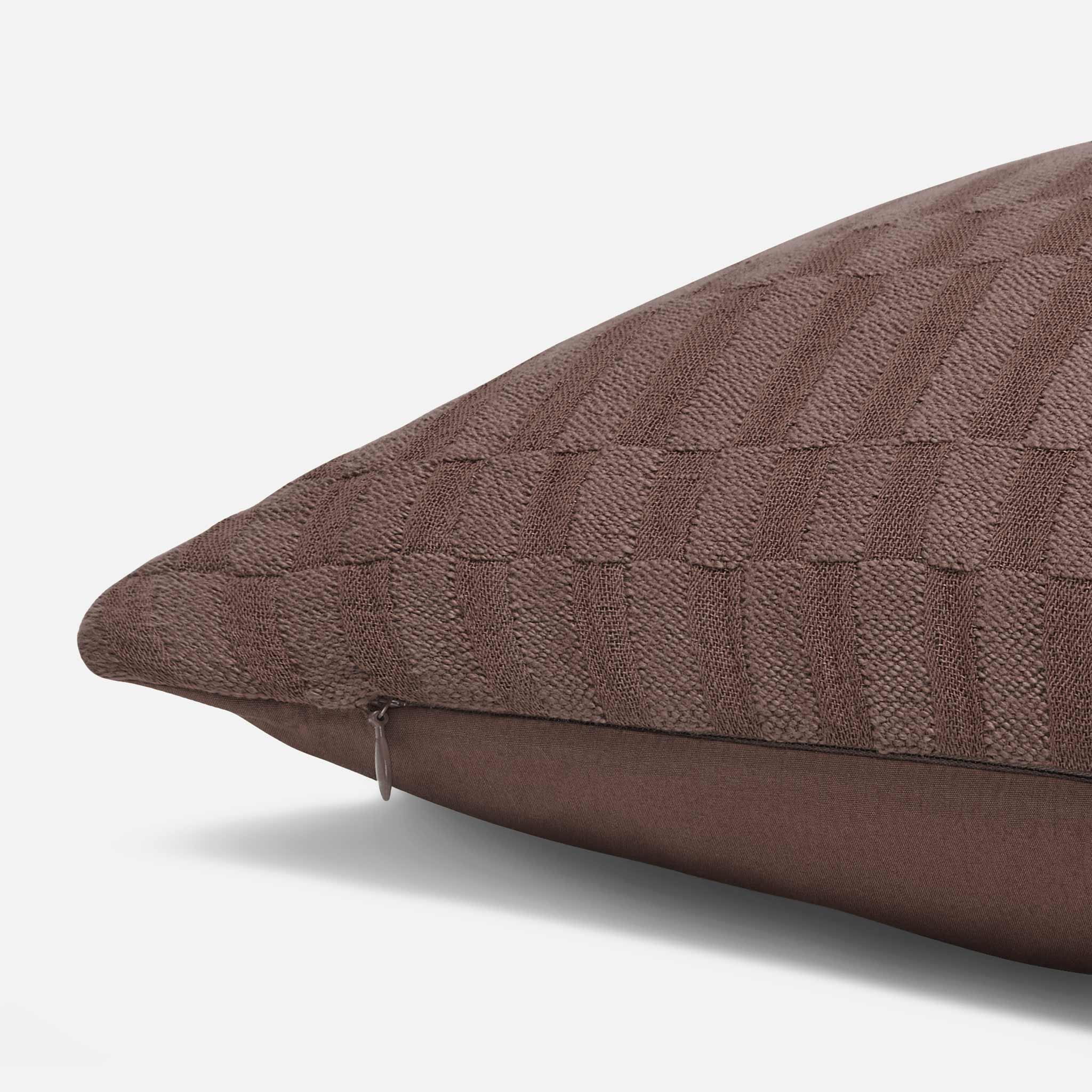 Woven Checkerboard Lumbar Pillow Cover - Image 9