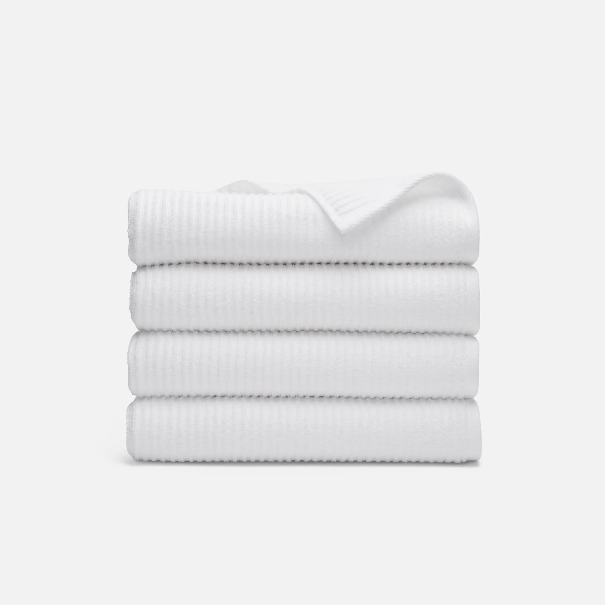 Ribbed Cotton TENCEL™ Set of 4 Bath Towel Bundle