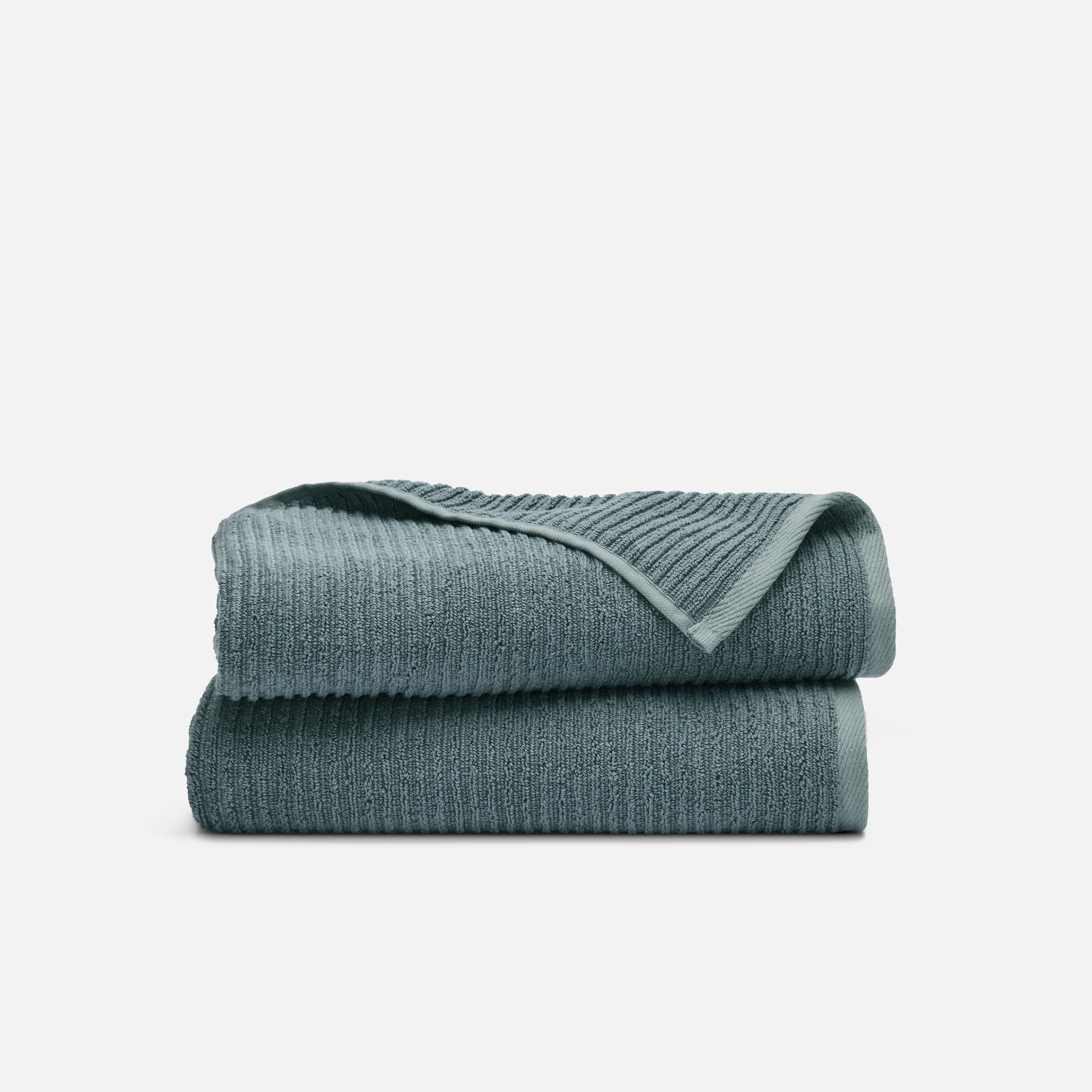 Ribbed Cotton TENCELâ„¢ Bath Towels Set of 2 - Image 4