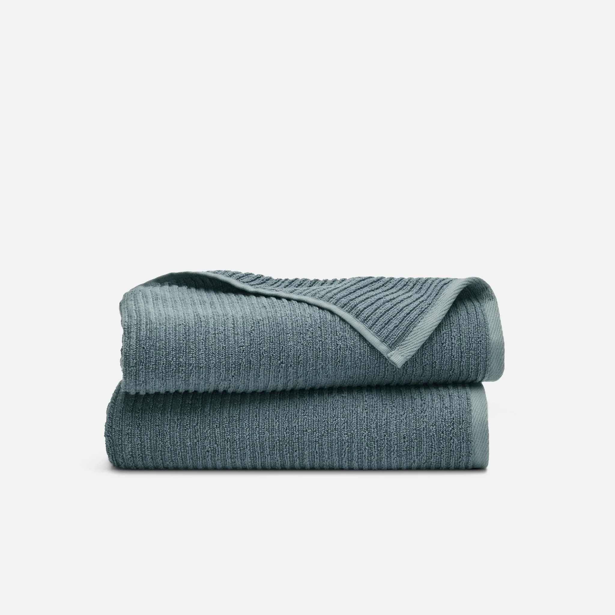 Ribbed Cotton TENCEL™ Bath Towels Set of 2 - Image 4