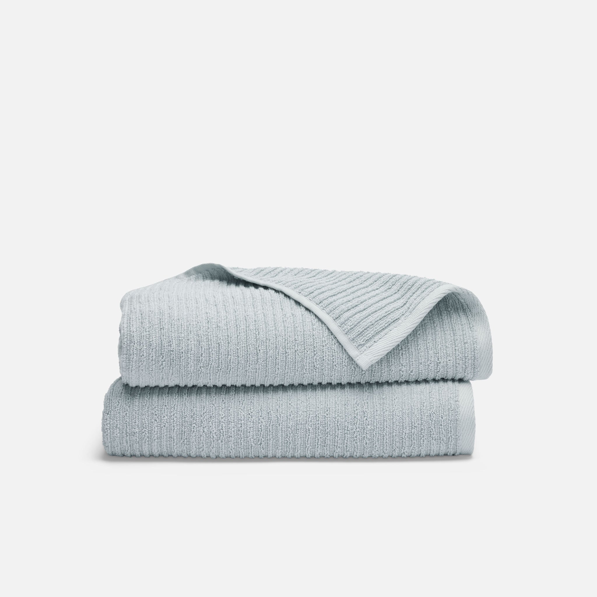 Ribbed Cotton TENCELâ„¢ Bath Towels Set of 2 - Image 3
