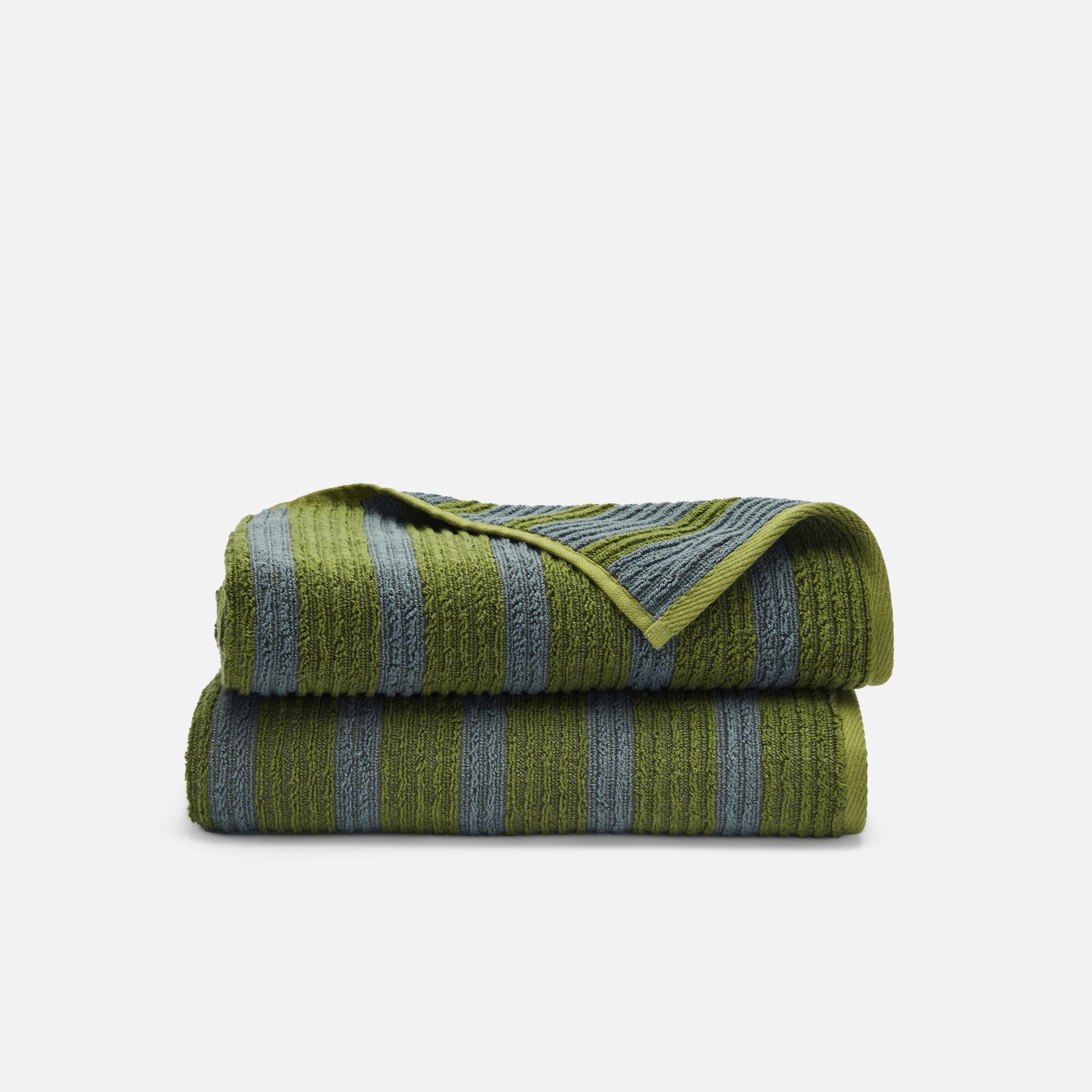 Ribbed Cotton TENCELâ„¢ Bath Towels Set of 2 - Image 5