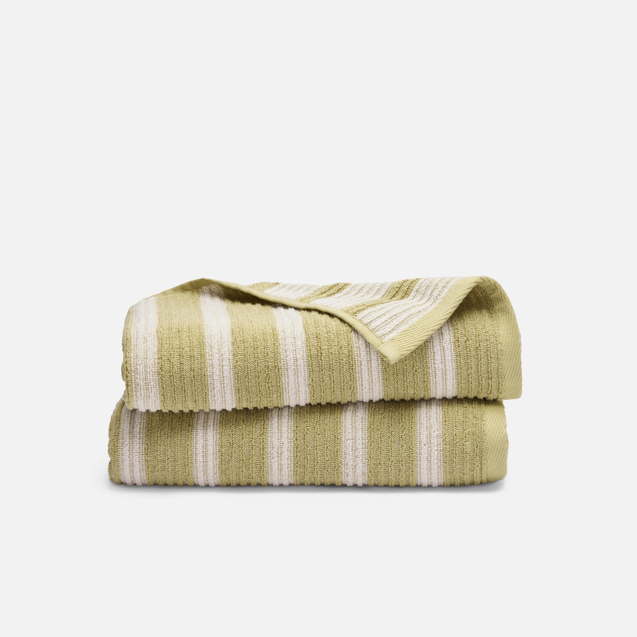 Ribbed Cotton TENCELâ„¢ Bath Towels Set of 2 - Image 7