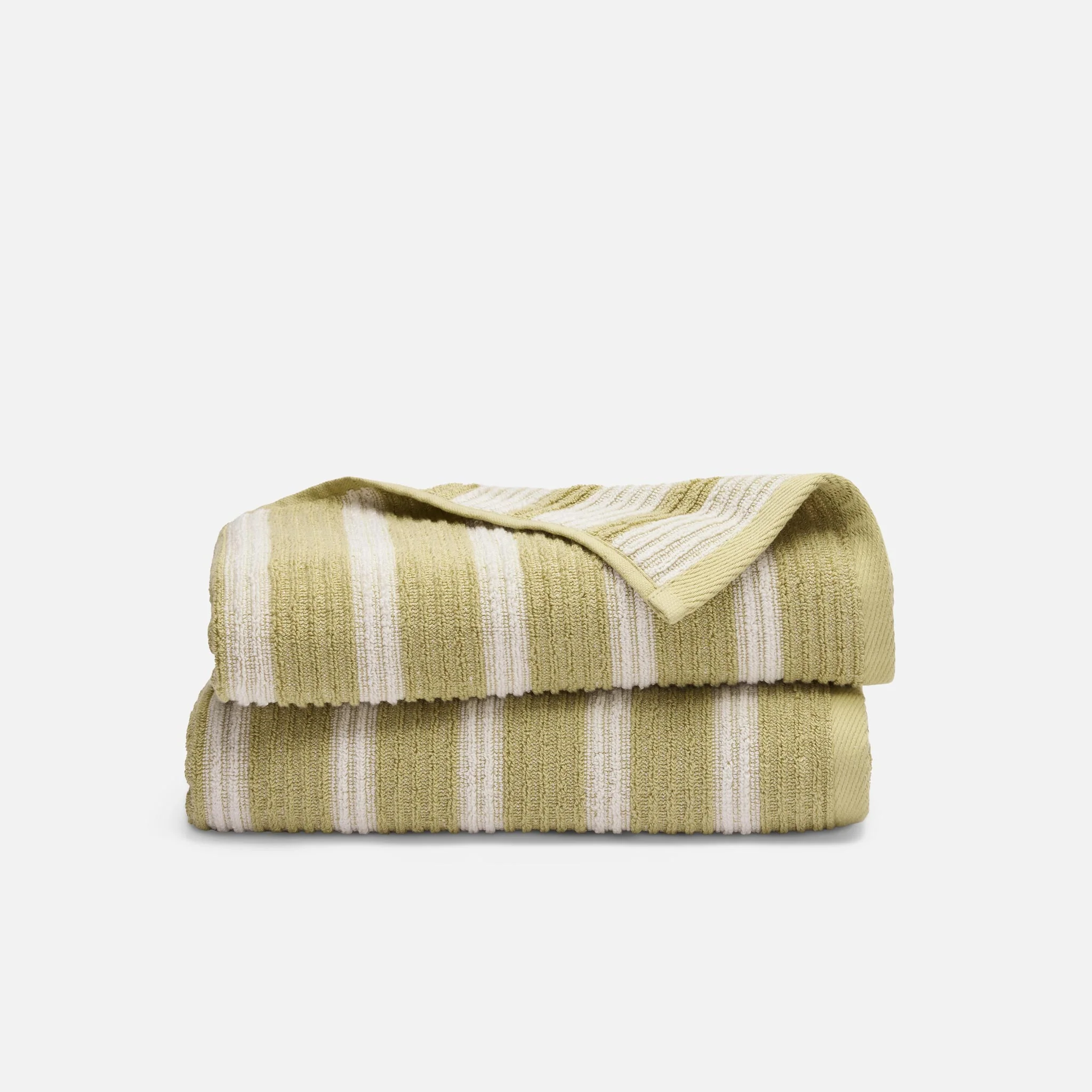 Ribbed Cotton TENCEL™ Bath Towels Set of 2 - Image 7
