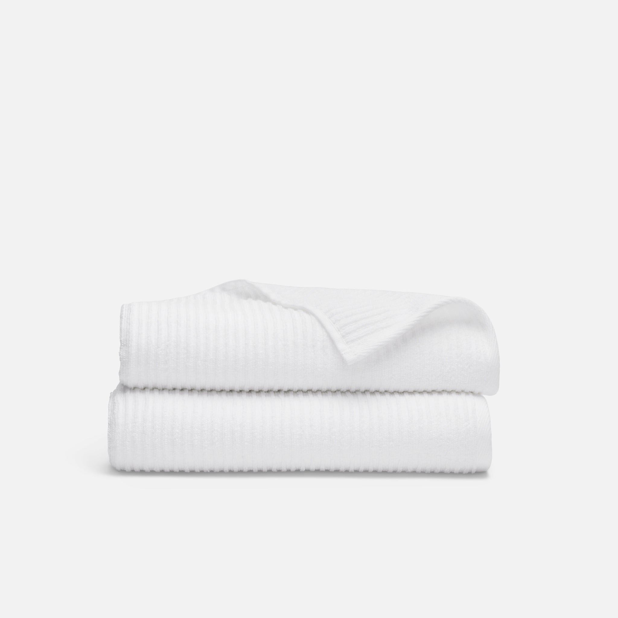Ribbed Cotton TENCELâ„¢ Bath Towels Set of 2