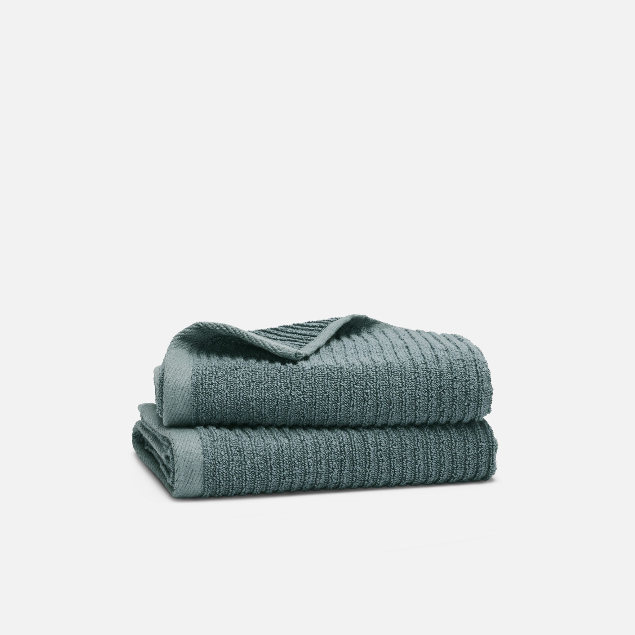 Ribbed Cotton TENCELâ„¢ Hand Towels Set of 2 - Image 2