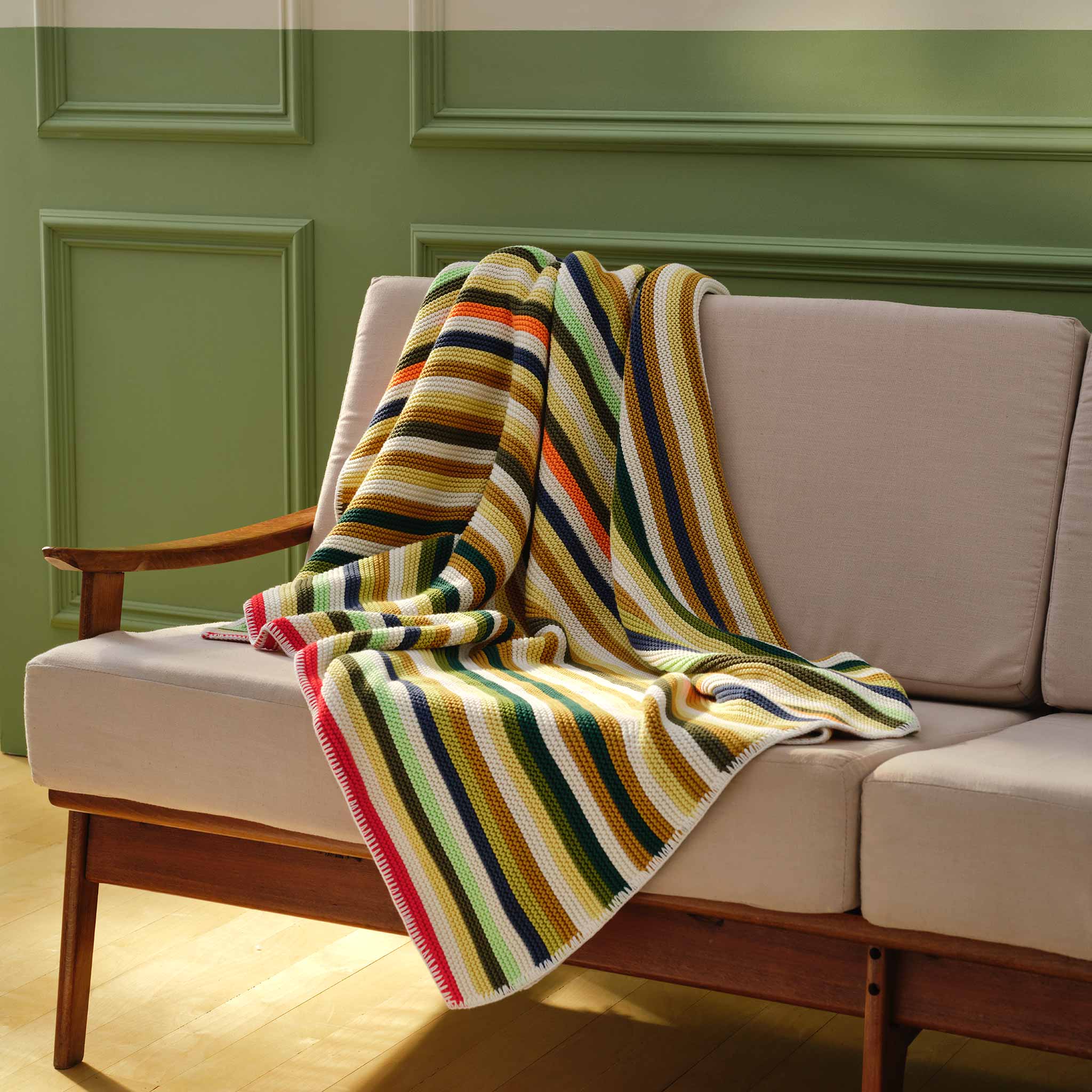 Multi Stripe Knit Throw - Image 3