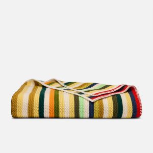 Multi Stripe Knit Throw